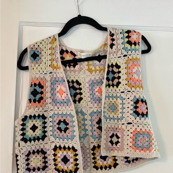 Together Multicolor Crochet Vest - Picture 1 of 3